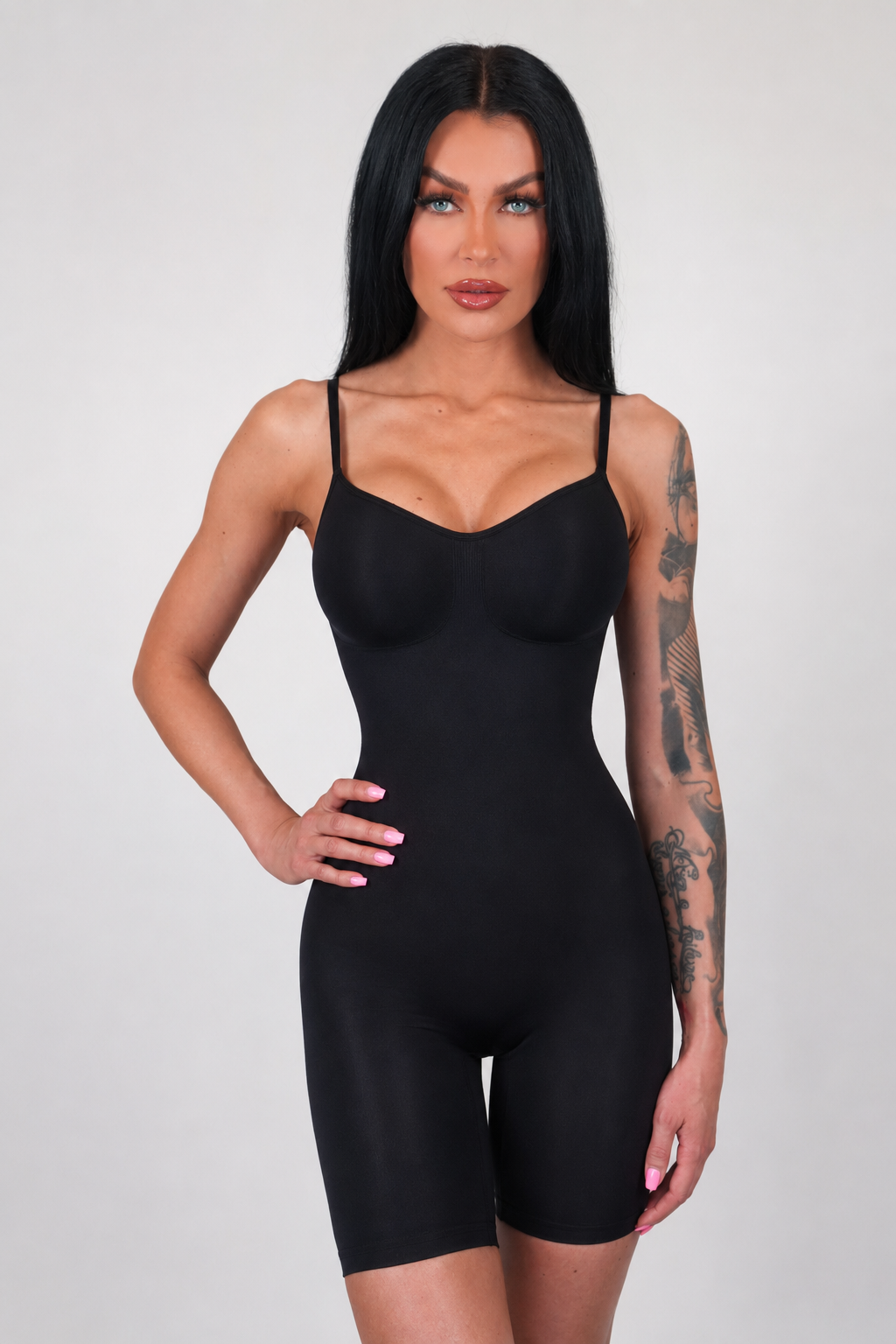 All-Over Shaper in Schwarz – Vorderansicht