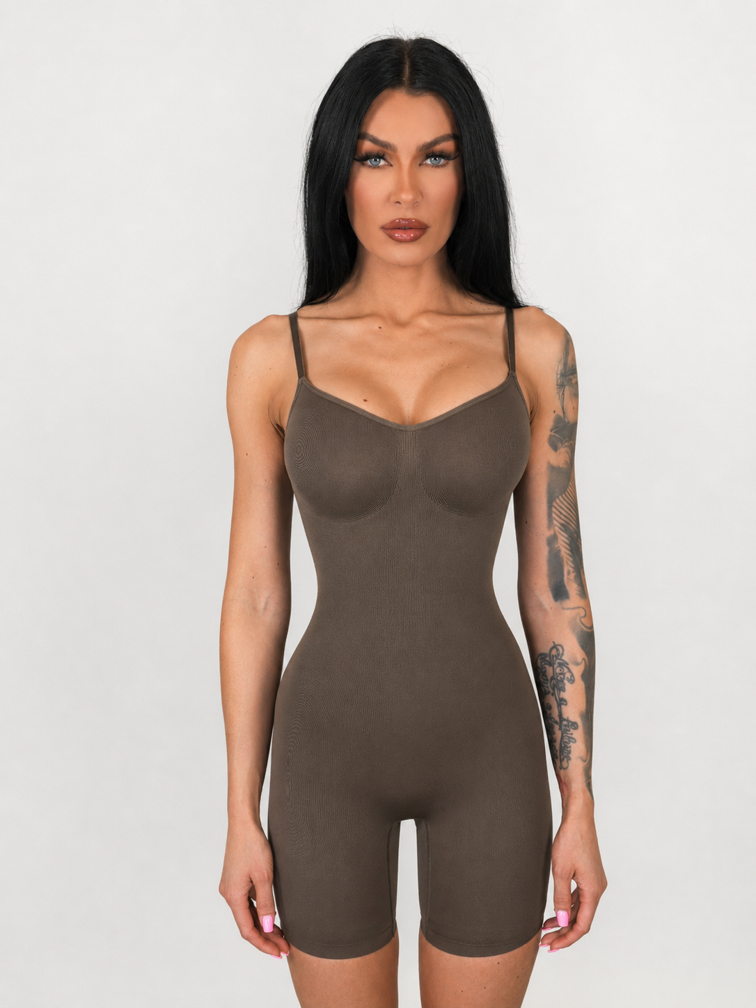All-Over Shaper in Braun – Vorderansicht
